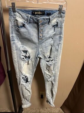 Indigo Rein Light Wash Ripped High-Rise Skinny Jeans